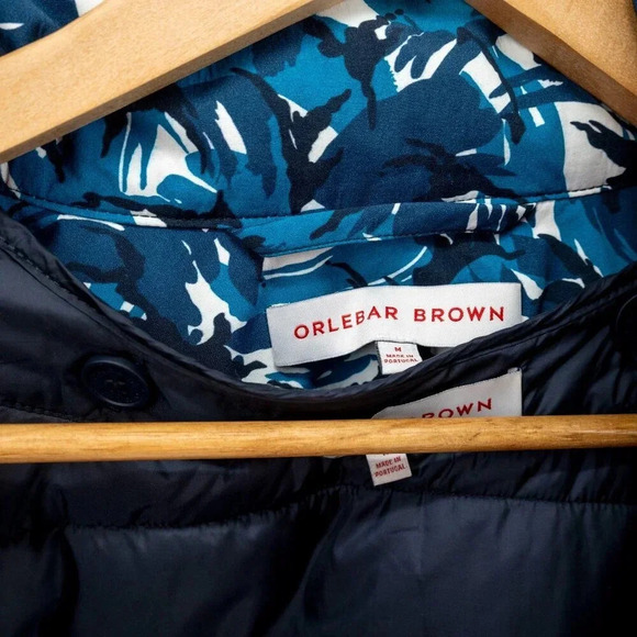 Orlebar Brown Sutherland Camo water wind resistant Field Jacket Lake Blue | Med - Picture 15 of 15